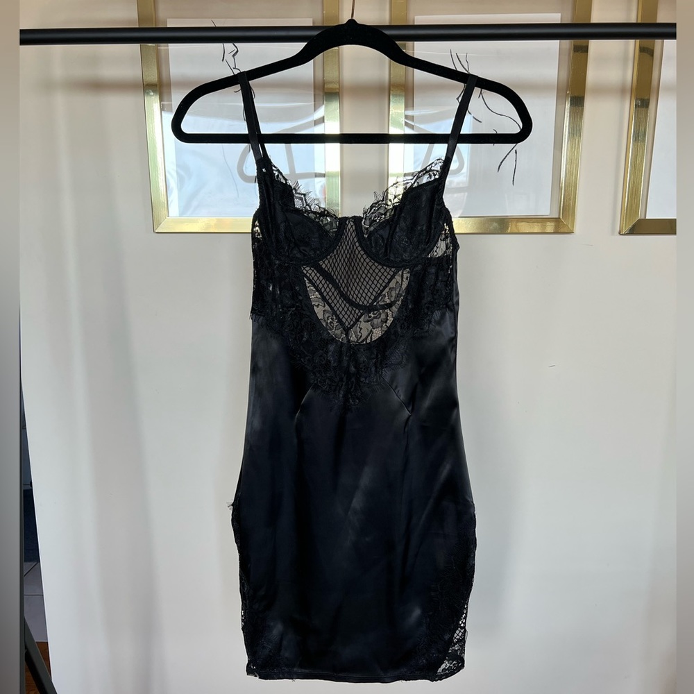 Akira black lace party dress
